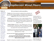 Tablet Screenshot of christophersonwoodfloors.com
